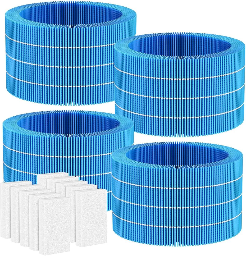 4 Pack Humidifier H35i Wick Filter Replacement Compatible with Blueair Premium Smart Humidifier 3.5L for Large Room Soothing Water Vapors Through Particle & Mineral Collect,10 Pack Sponge Filters
