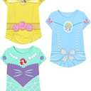 Disney Princess Girls T-Shirt (Sets) Jasmine Ariel Tiana Snow White Belle Rapunzel Cinderella Mulan Aurora Moana Clothes 4T