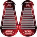 HOMAR No Tie Shoelaces for Kids Adults Stretch Elastic Tieless No Tie Shoe Laces (Gray)