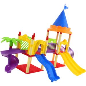 Toyvian Miniature Playground Models Kids Mini Slide Toy Model Plastic Playground Equipment STEM Toys for Kids Mini Playground Doll House Decor