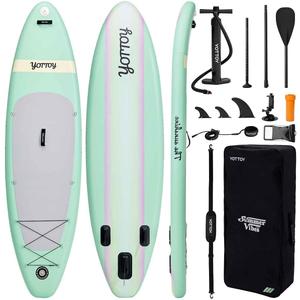 YOTTOY Inflatable Stand Up Paddle Board,Stable Lightweight 10'5" SUP with Non-Slip EVA Deck, Premium Paddleboard Accessories, Three-Fin System & Carry Bag,All-Around Inflatable SUP