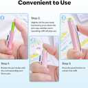 Metallic Multi-Color Pen with Pencil, Retractable Gel Ink Ballpoint Pen, Black, Blue, Red Ink, 0.7mm, Smooth Writing, Quick Dry, with Refills, Office Supplies (Blue and Pink Contrast)