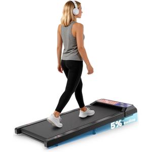 Walking Pad Treadmill, Under Desk Treadmill with 5% Incline, 2.5HP Quiet Portable Walking Pad for Home Office, Compact Treadmill for Small Spaces 265 lbs Capacity