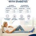 Pembrook Bamboo Viscose Diabetic Socks for Women & Men - 6 Pairs Ankle Socks for Swollen Feet | Neuropathy Socks (Large, Blues & Neutrals Pack - 6 Pairs)