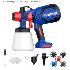 NANWEI Cordless Paint Sprayer Compatible with Makta 18V Battery,800ML Paint Spray Gun with 5 Nozzles & 3 Patterns,Paint Sprayer Gun for House Furniture Cabinets Painting（Battery Excluded）