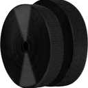 2 Inch x 30 Feet Black Self Adhesive Hook and Loop Tape Sticky Back Fastening Roll, Nylon Self-Adhesive Heavy Duty Strips Fastener for Home Office School Car and Crafting Organization - Black