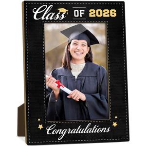 Class of 2026 Picture Frame, 4x6 Wood Photo Frame, High School College Frames Gifts for Men Women Daughter Son Granddaughter Grandson, Display on Table Top, Gift Ideas for Graduation -02