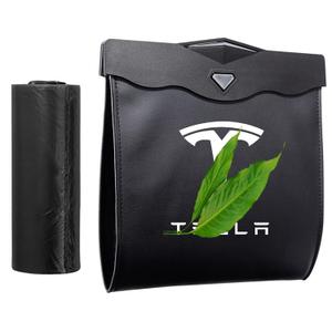 Customized for Tesla Model 3 Y X S Trash Can, Magnetic Closure Waterproof, Tesla Rear Center Console Storage Box Organizer, Tesla Model Y 3 X S Interior Accessories, 2.5 Gallon