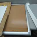 Enclosed Bulletin Board Outdoor 26"x20", Aluminium Frame Weatherproof Bulletin Board with Locking Door, Tamper-Proof Display Case Lockable Corkboard for Home, School, Office, Store (Silver-brown)