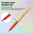 WRITECH Retractable Gel Ink Pens: Multi Colored 2 in 1 Colorful Click Pen Assorted Color 8ct Extra Fine Point Tip 0.5mm Journaling Smooth Writing Note Taking Coloring No Bleed & Smear Smudge