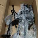 VASGOR 15 Ground Anchors (8pcs) Easy to Use with Drill, 3" Helix Diameter, Heavy Duty Anchor Hook for Camping Tent, Canopies, Car Ports, Sheds, Swing Sets, Securing Animals  Black Powder Coated (8)