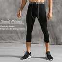 SS COLOR FISH 3 Pack Men 3/4 Compression Pants Athletic Baselayer Workout Sports Running Legging Tights for Men (XXL)