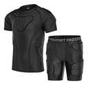 TUOYR Protective T-Shirt Rib Chest Extreme Exercise (Black, Y-M(Chest 24inch~26inch)