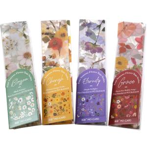 4 Pack 20 Sheets Flower Bookmark, Very Suitable for Women Bookmarks, Bookmarks Gifts