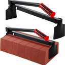 Lothee 2 Pack Brick Tongs Adjustable Heavy Duty Bricks Lifting Tools with Plastic Handle Paver Tools, Carry 6 to 10 Bricks