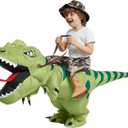 One Casa Halloween Inflatable Dinosaur Costume Kids, Blow Up T Rex Suit Boys Girls (2-3YRS, With Hat)