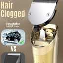 oneisall Cordless Horse Clippers,Low Noise 2 Speed Grooming Clippers,Horse Trimmer Shaver Kit for Matted Long Hair,Detachable Stainless Steel Blade Grooming Kit for Thick Coat