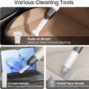 Handheld Vacuum Cordless, Car Vacuum Portable with 2 Suction Modes, Blow & Suction 2-in-1, Mini Vacuum Cleaner Rechargeable for Car, Home, Pet Hair, Office, Desk, Keyboards (White)