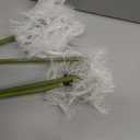 Artificial Dandelions 2pcs Faux Dandelion Flowers for Home Kitchen Decor (28.4 Inch, 5.5 Inch, White)