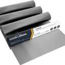 Oven Liners for Bottom of Oven - 3 Pack Large Heavy Duty Mats, 16.25x23 Non-Stick Reusable Liner for Electric, Gas, Toasters, Grills - BPA & PFOA Free Kitchen Accessory to Keep It Clean (Silver)