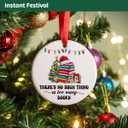 3 x Bookish Gifts Christmas Ornament for Reader Book Lovers, Book Lover Ornaments Gifts for Christmas Tree