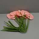 Hanaive 20 Pcs Artificial Anthurium Flowers 23.6 Inch Fake Anthurium Flowers for DIY Vase Bouquets Centerpiece Arrangements Wedding Bridal Shower Party Home Decor(Pink)