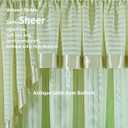 Today's Curtain, Silhouette Stripe Sheer Swag 38", Sage, 60" W x 38" L