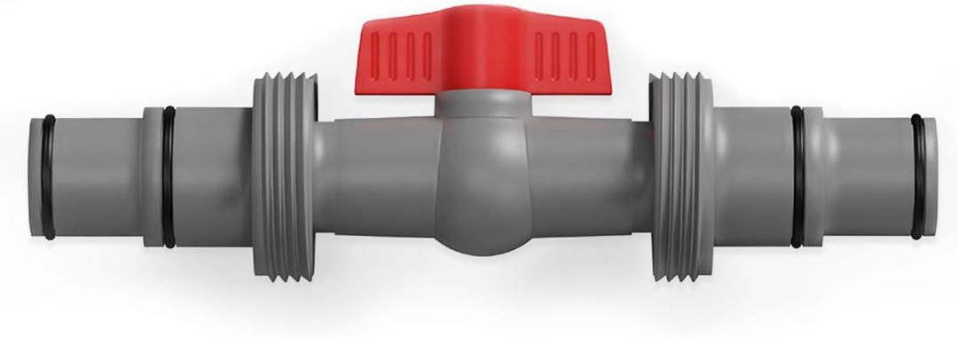 Pool Hose Adapter Connector with On/Off Valve, Kardeep 1-1/4" or 1-1/2" T Joint Pool Hose Connector Plastic Coupling for Swimming Vacuum Adapter, Cleaner, and Filter Pump Hoses
