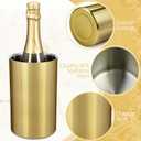 6 Pack Chiller Bucket Bottles Cooler Bulk, Stainless Steel Double Wall Insulated Champagne Ice Bucket for Parties, Fits for 750 ml Bottles (Gold)