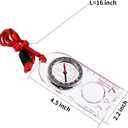Gejoy 6 Pieces Orienteering Compass Bulk Scout Compass with Declination Magnifier Ruler and Scale Map Reading for Class Gifts Hiking Camping Backpacking Navigation Survival