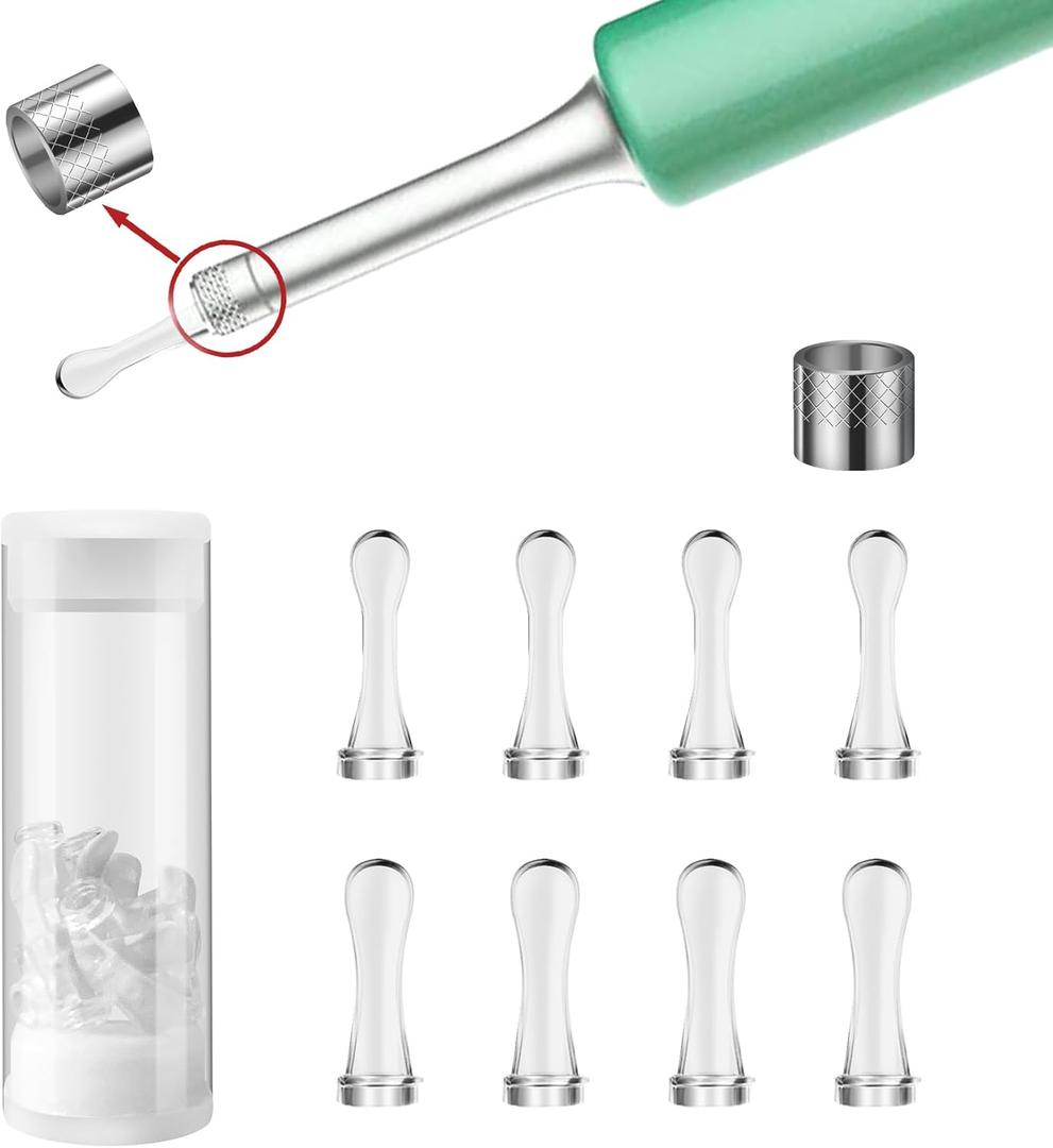 Bebird Replacement Tips for C3 Ear Camera, 8 PCS Ear Wax Removal Tips for Wet/Dry Earwax Cleaning, Bebird Original Replacement Accessories Set Ear Spoon for M9 Pro/X11 Pro/C3/C3 Pro/K10/X17 Pro