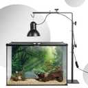 BETAZOOER Reptile Lamp Stand Adjustable 15-31 Inch Floor Light Holder Lamp Hanging Bracket Metal Support for Reptile Glass Terrarium Heating Light