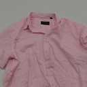 J.VER Men's Short Sleeve Dress Shirts Stretch Stain Shield Casual Button Down Shirts Solid Formal Shirt (X-Large, Light Pink)