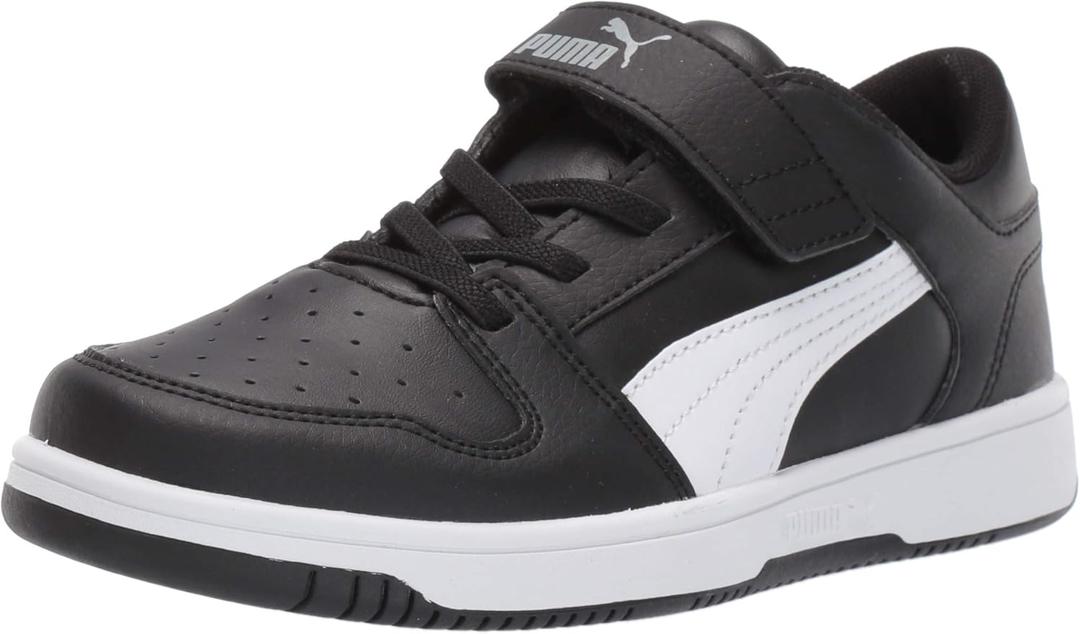 PUMA Kids Boys Rebound Layup Lo Lace Up Sneakers Shoes Casual - Black 3 US