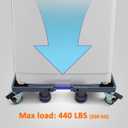 Adjustable Mini Fridge Stand With 4 Dual-Locking Wheels,8 stainless steel tubes Washing Machine Base 17.7"- 26.6", Appliance Mover Load Capacity 440 lbs for Refrigerator, Washer, Dryer, Furniture