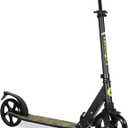 LaScoota Kick Scooter for Kids Ages 6+, Teens & Adults, Large 8" Sturdy Urethane Wheels. Adjustable Handlebar, Lightweight, Foldable, 220lbs Max Load (Camo)