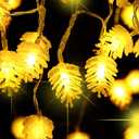 Bencailor 3 Pcak Christmas String Lights Waterproof Christmas Tree Hanging Decorative String Lights Yard Porch Balcony for Tree Party Wedding Supplies(Pine Cone)