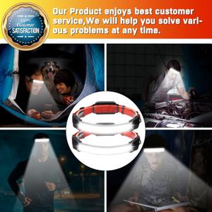 Rechargeable Headlamp,Super Bright 1500 Lumens 6 Modes Head Lamp Led Rechargeable with Tail Red Light,Wide Beam Led Headlamp Waterproof for Adults Outdoor Camping Hiking Hunting Accessories, 1 Pack