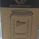 kitchentoolz 1 Gallon Glass Mason Storage Jars with Airtight Lids & Measurment Marks, Super Wide Mouth Canning Jars with Large Capacity for Pickles & Overnight Oats  1 Pack