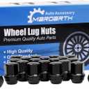 Set of 24, 14x1.5 Wheel Lug Nut Black 1.5 Inch Compatible with OEM Factory Silverado Tahoe Suburban Colorado Wheel