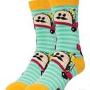 2 x Oooh Yeah Socks - Mens Crew - Taco Dude, Large