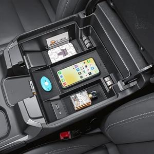 Center Console Full Tray Compatible with Refreshed 2022 2023-2026 Chevy Silverado/GMC Sierra 1500 & 2024 2025 2026 Silverado/Sierra 2500HD 3500HD Accessories Armrest Storage Organizer Bucket Seat ONLY