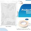 Nuanchu 6 Pieces Window Insulation Kit for Winter Total 47 x 756 Inch Plastic Window Coverings with Double Sided Interior Replacement Tapes, Winterizing Kit for Winter