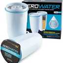 ZeroWater Official Replacement Filter - 5-Stage 0 TDS Filter Replacement - System IAPMO Certified to Reduce Lead, Chromium, and PFOA/PFOS, 2-Pack