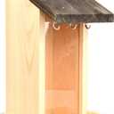 Esschert Design FB464 Silo Feeder with Three Suet Ball Hooks, Wood