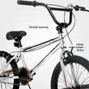 JOYSTAR Gemsbok 24" Kids BMX Bike for Boys Girls Ages 8-12 Silver