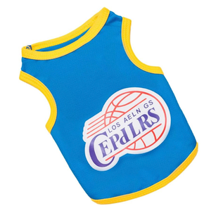 Cat Outfit Dog Sleeveless Mesh Tank Top Summer Cooling Quick Dry Shirts Cute Dogs Soft Basketball Vest Puppy Breathable Sportswear, 07-blue, M