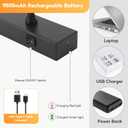 Picture Light for Wall Battery Operated, 20" Rechargeable Art Light with Remote and Timer for Painting, 9000mAh Wireless Wall Light for Display, Artwork, Portrait, Gallery, Black