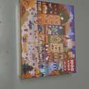 Jigsaw Puzzles for Adults 1000 Pieces, Autumn Village Town 1000pc Puzzle, 1:1 Poster, Vibrant Street with Cafe, Bakery & Hotel Kuma (Autumn Tale Town), 28 *20 inch