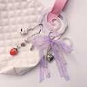 Jamortty Cute Carabiner Strawberry Shape Carabiner Clip Narutomaki Key Clips Keychain for Small Item Pendant Bag Decoration